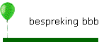 bespreking bbb