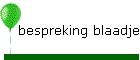 bespreking blaadje